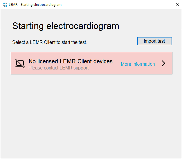 No licensed LEMR Client devices